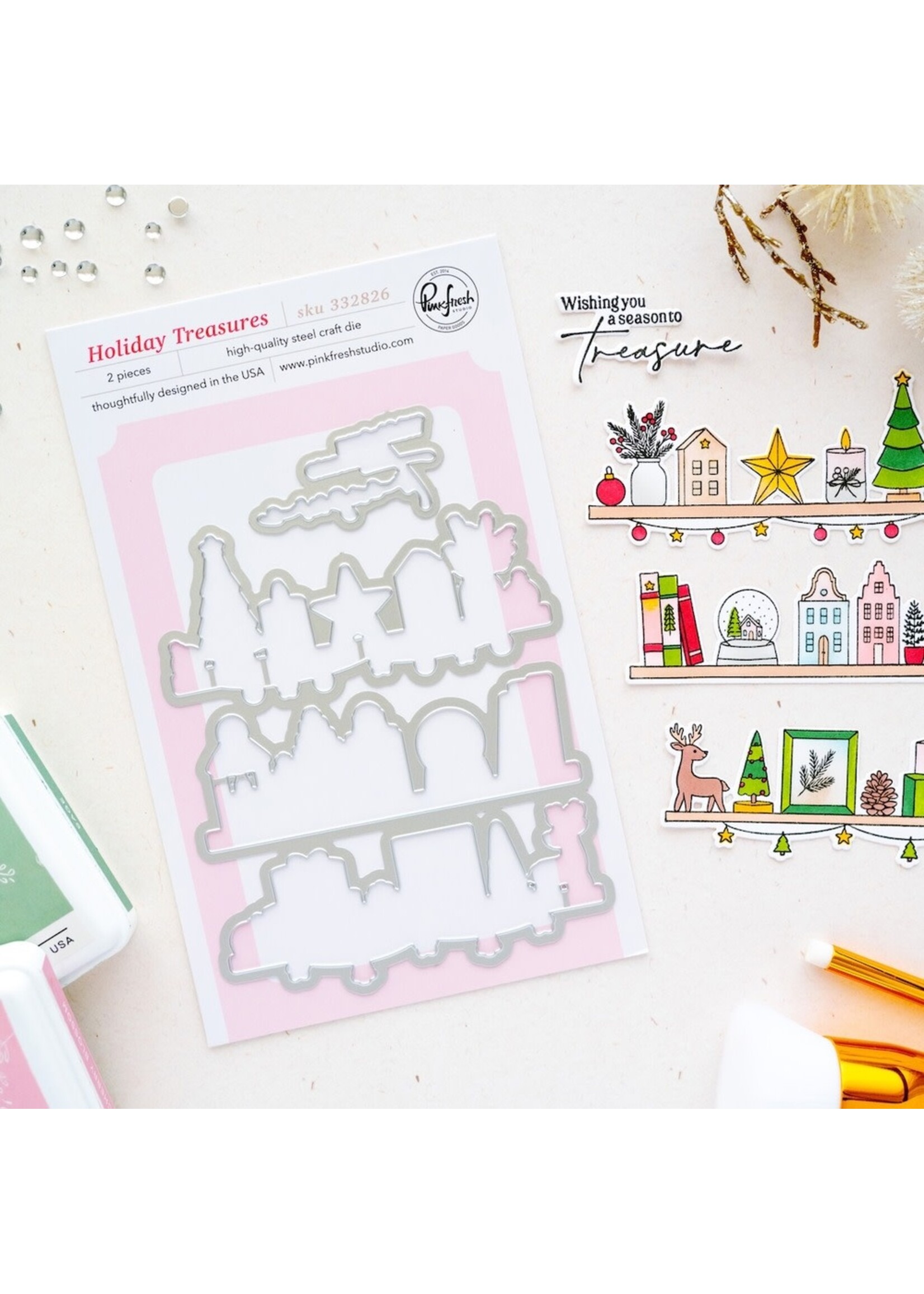 Pink Fresh Studio Pink Fresh Die, Holiday Treasures