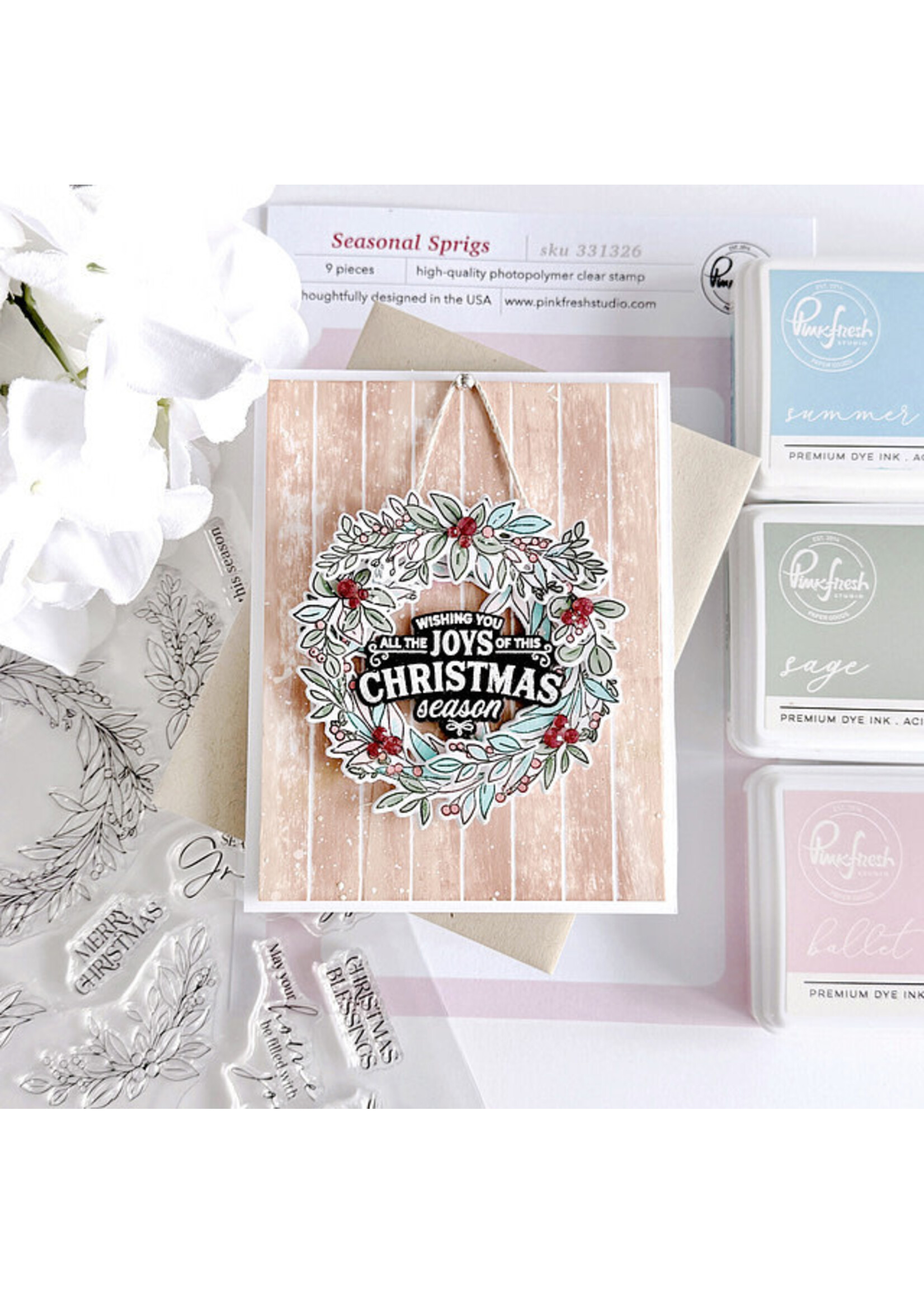 Pink Fresh Studio Pink Fresh Stamp & Die, Treasured Greetings