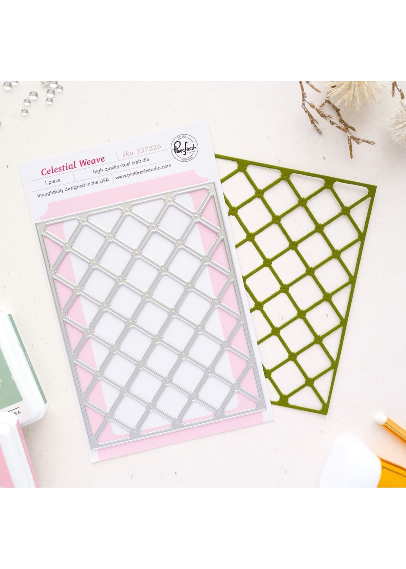 Pink Fresh Studio Pink Fresh Coverplate Die, Celestial Weave