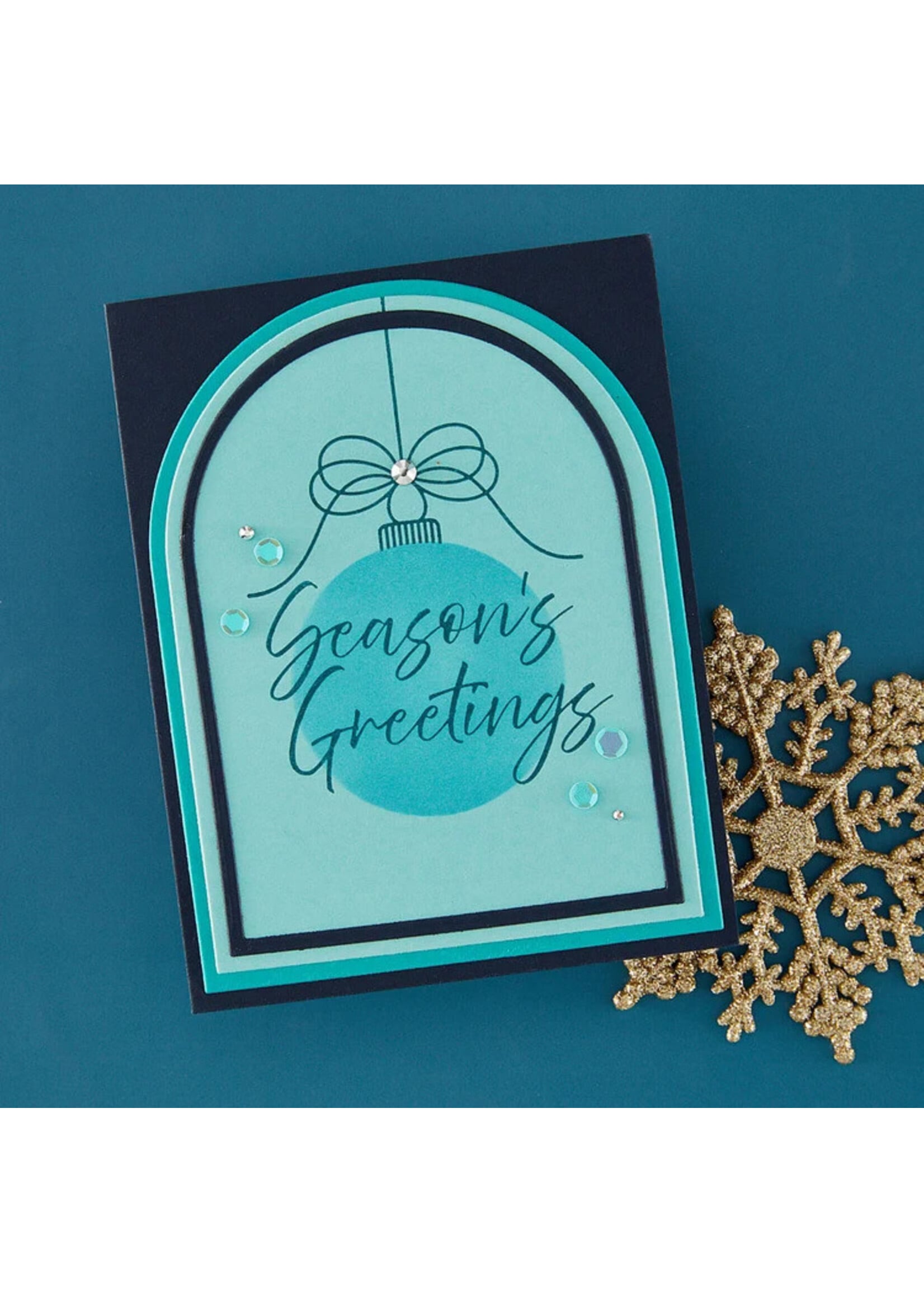 Spellbinders Spellbinders BetterPress & Stencil Bundle, Tied with Cheer