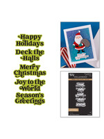 Spellbinders Spellbinders Press & Foil Plate and Die, Joyful Christmas Sentiments