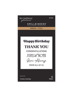 Spellbinders Spellbinders Press & Foil Plate, Timeless Greetings