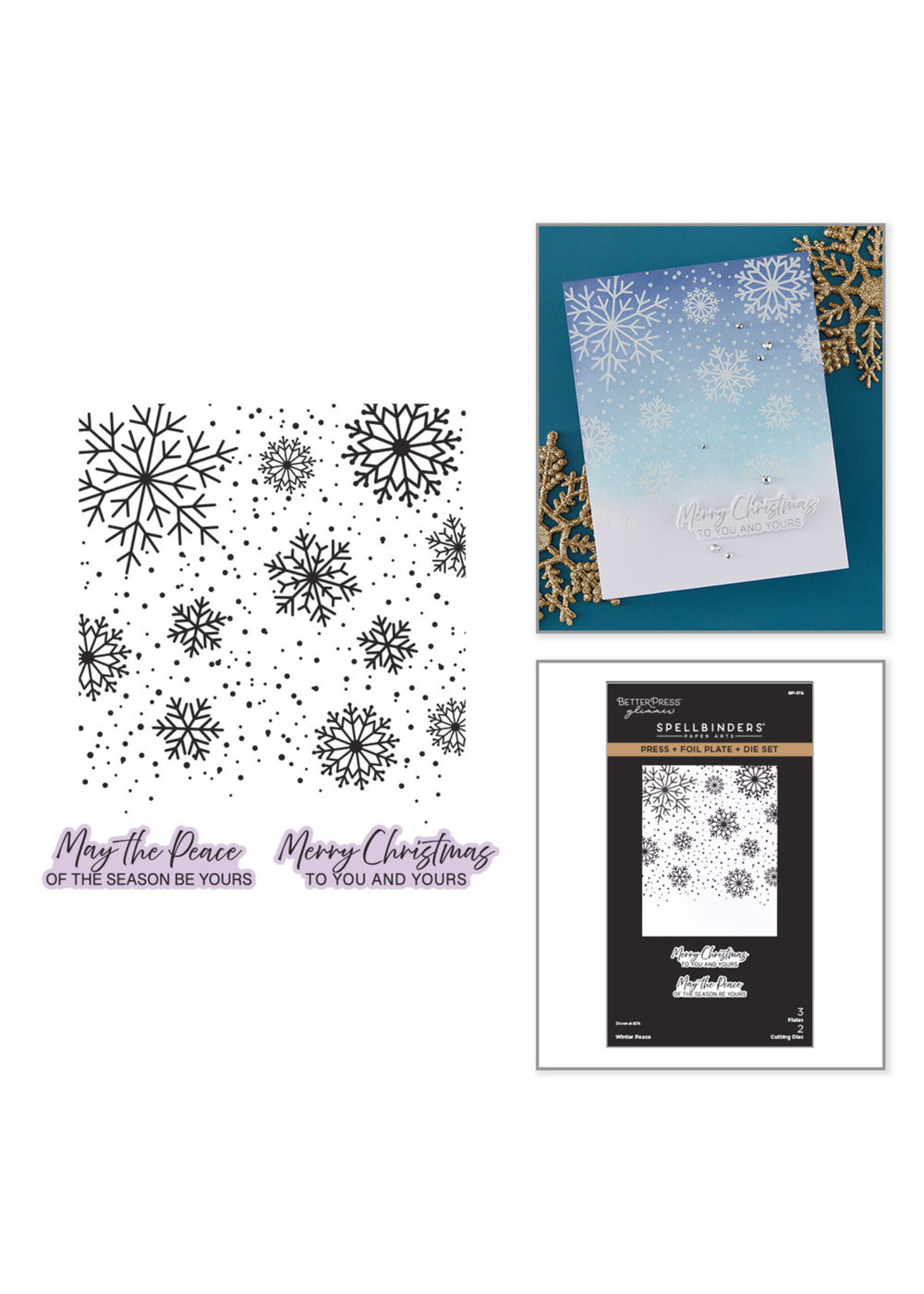 Spellbinders Spellbinders Press & Foil Plate and Die, Winter Peace