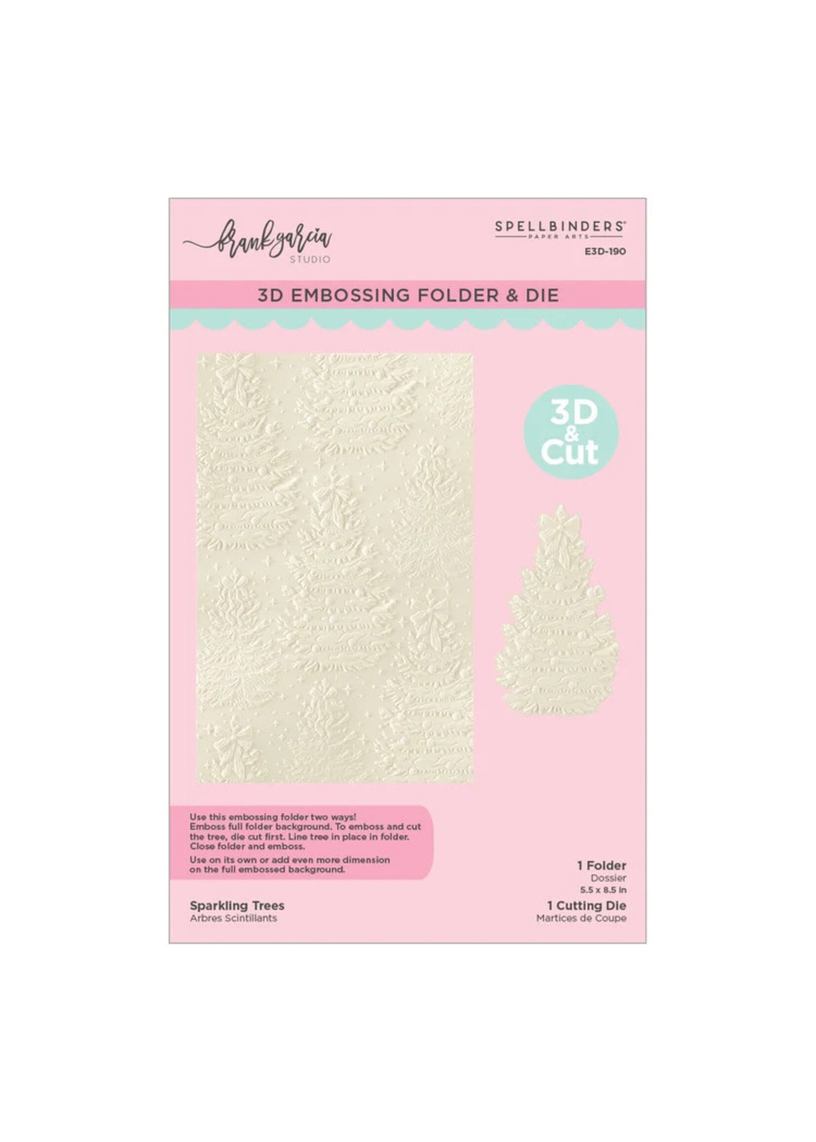 Spellbinders Spellbinders 3D Embossing Folder & Die, Sparkling Trees