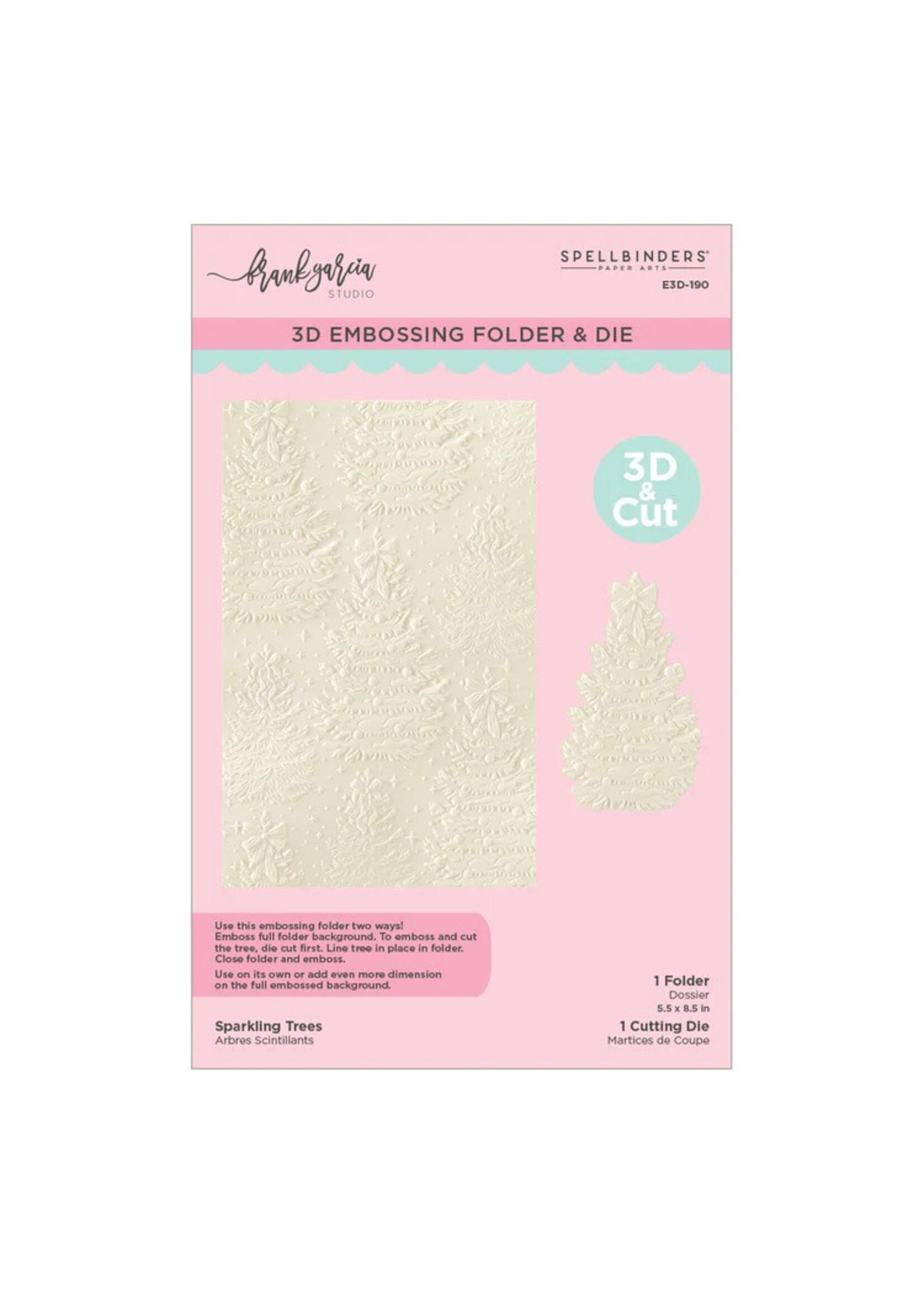 Spellbinders Spellbinders 3D Embossing Folder & Die, Sparkling Trees
