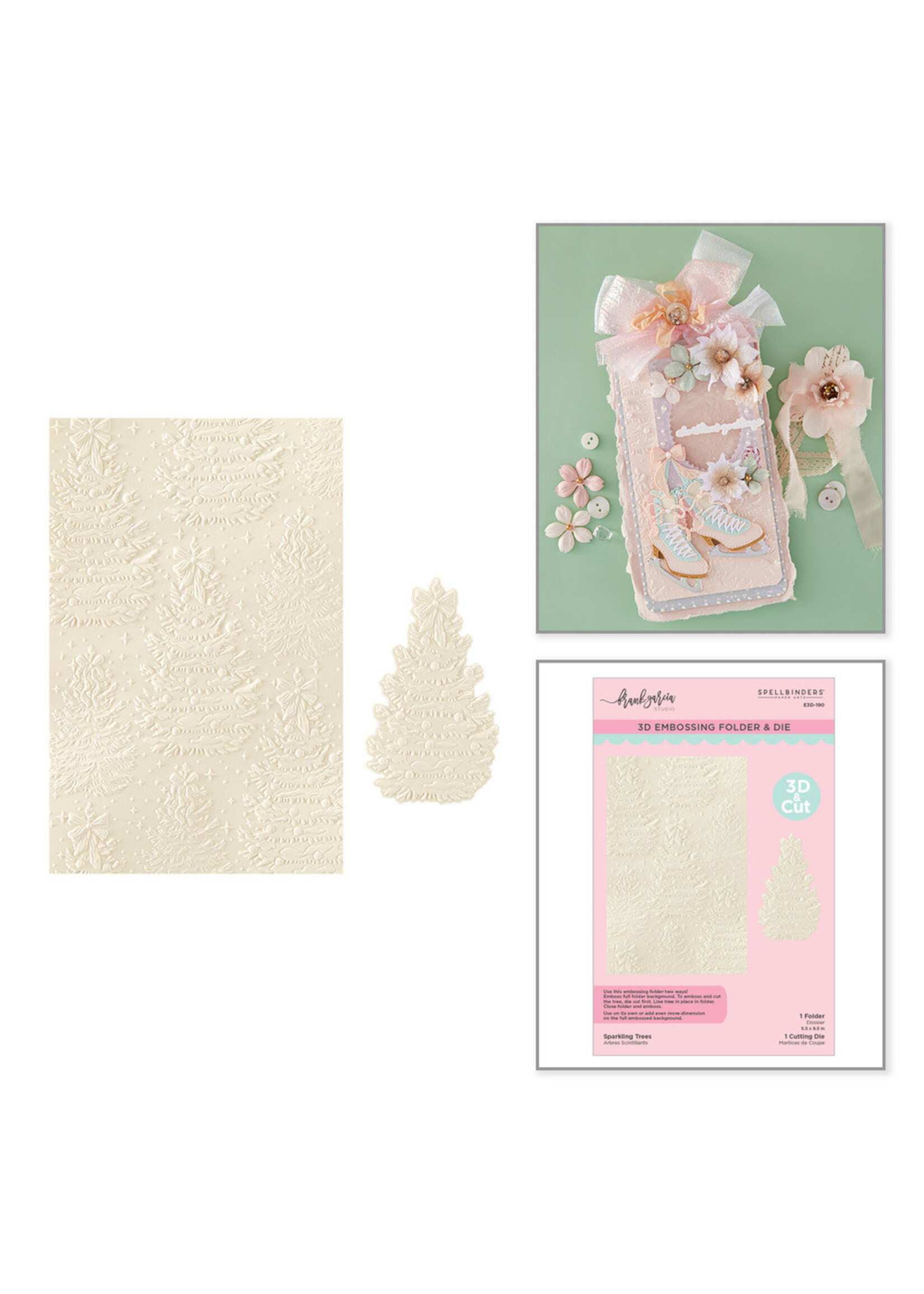 Spellbinders Spellbinders 3D Embossing Folder & Die, Sparkling Trees