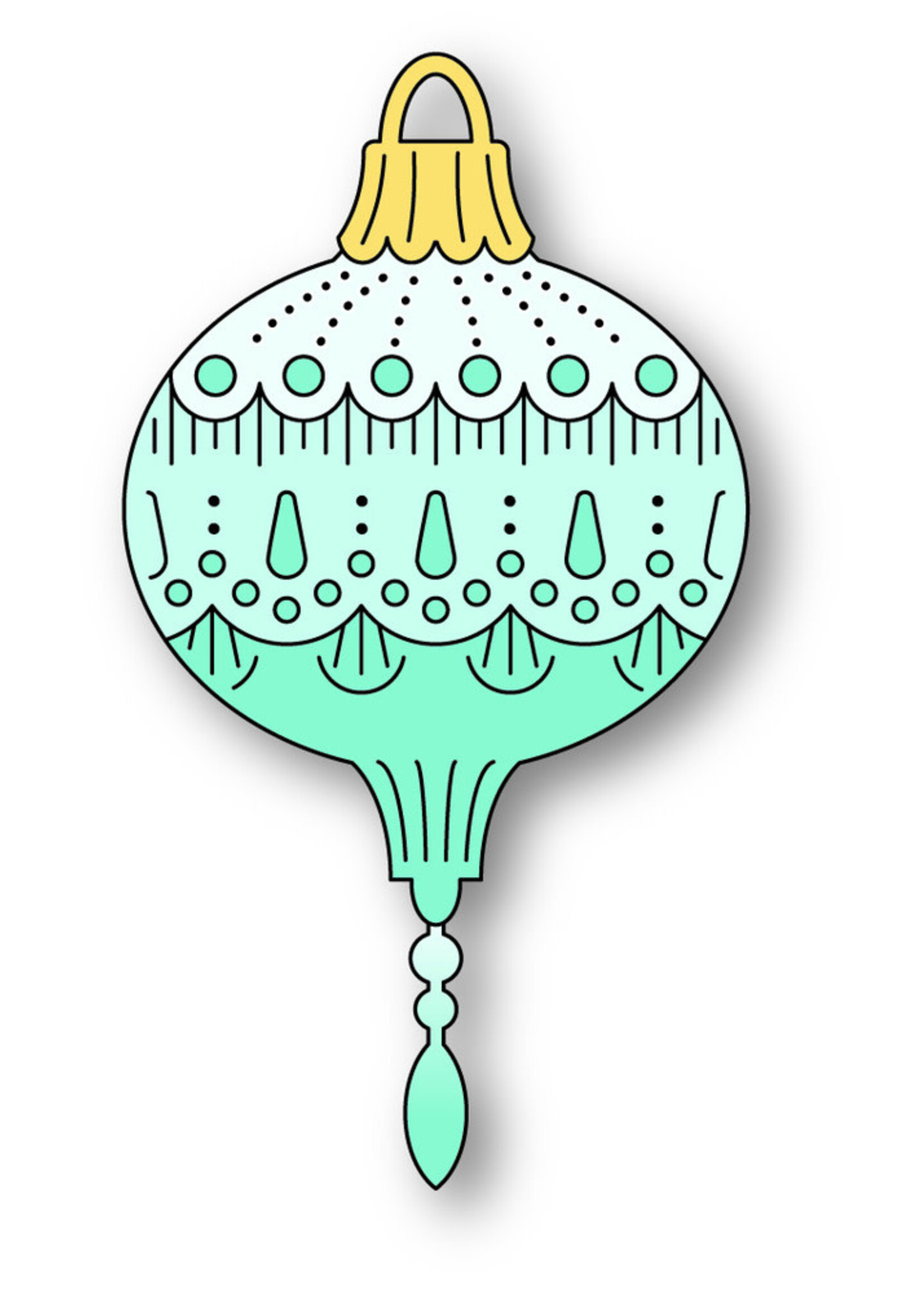 Poppy Stamps Die, Nordic Drop Ornaments