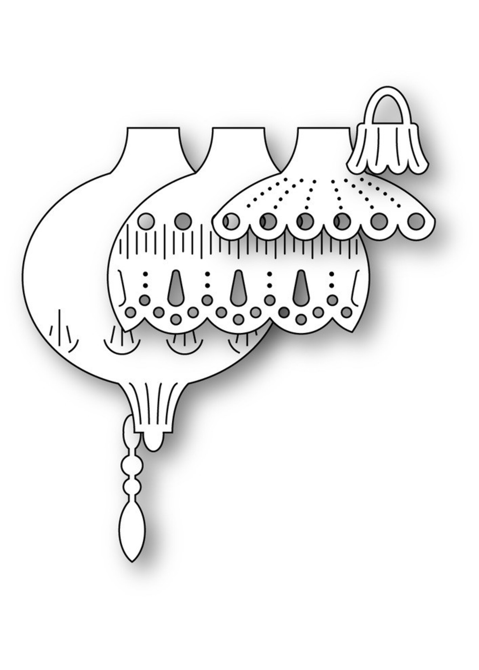 Poppy Stamps Die, Nordic Drop Ornaments