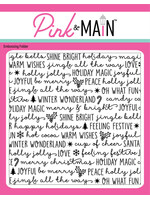 Pink & Main Pink & Main Embossing Folder, Holiday Sayings
