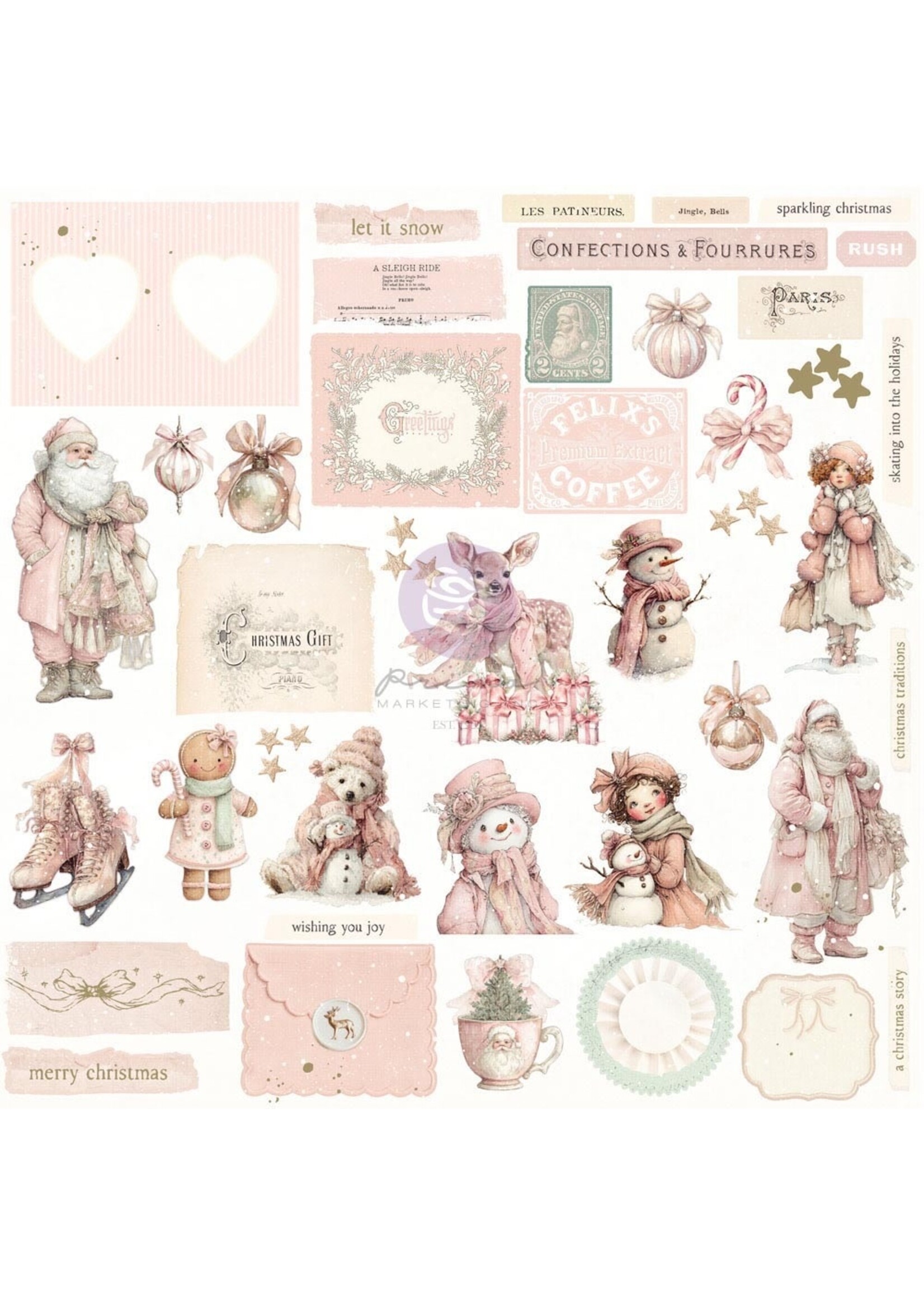 Prima Marketing Prima Ephemera, Christmas Blush