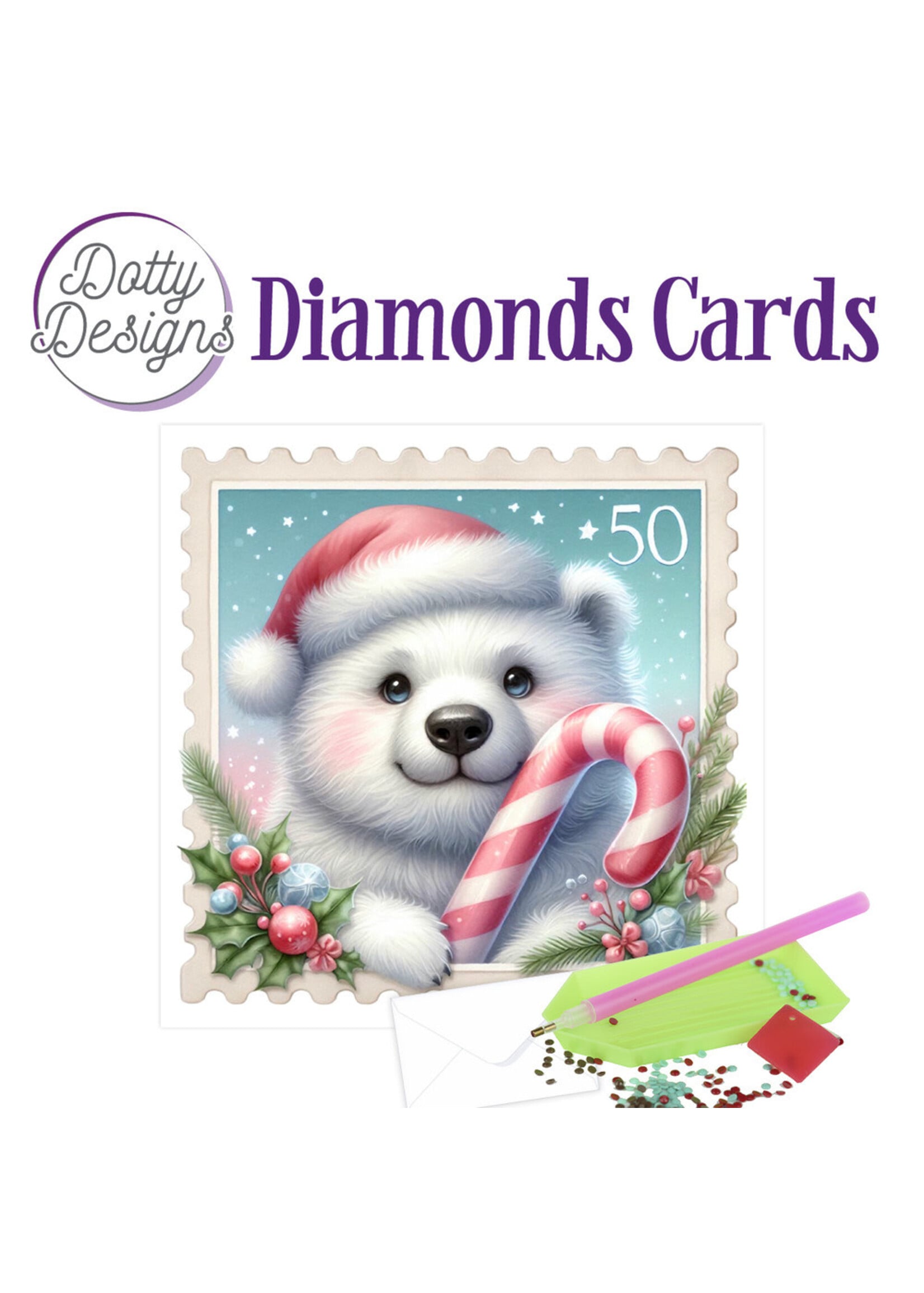 Dotty Designs Diamonds Card Kit, Polar Bear Stamp