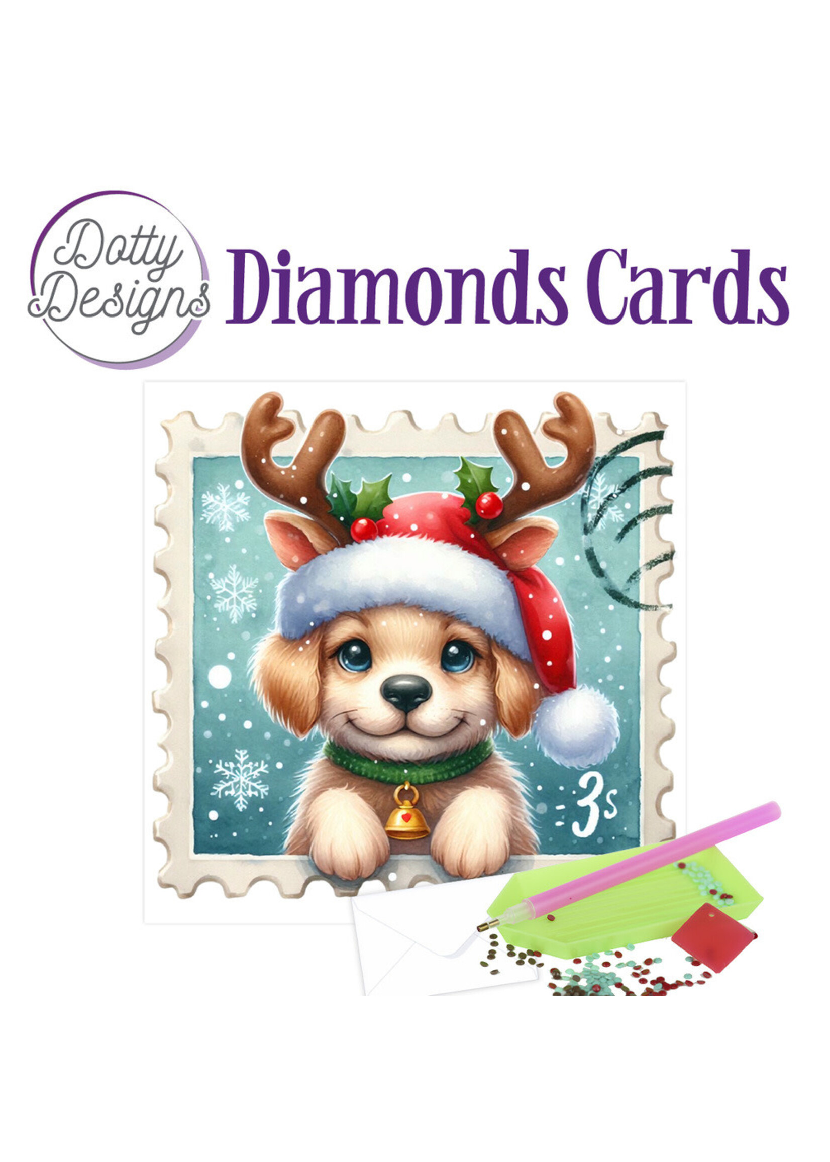 Dotty Designs Diamonds Card Kit, Dog Stamp
