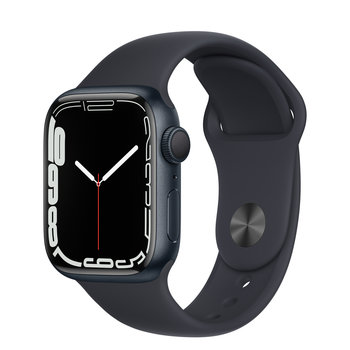 Apple Apple Watch Series 7 GPS,  Цвет корпуса «Тёмная ночь», Спортивный ремешок цвета «тёмная ночь»