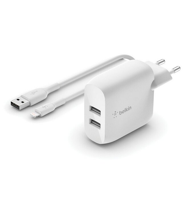 Belkin Belkin 24w Dual Charger with Lightning cable (Белый)