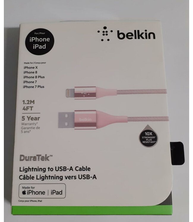 Belkin Belkin MIXIT DuraTek Lightning to USB Cable (Розовое золото)