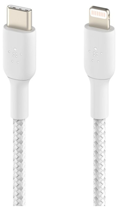 Belkin Belkin USB-C to Lightning Braided Cable 2m (Белый)