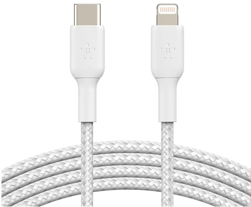Belkin Belkin USB-C to Lightning Braided Cable 2m (Белый)