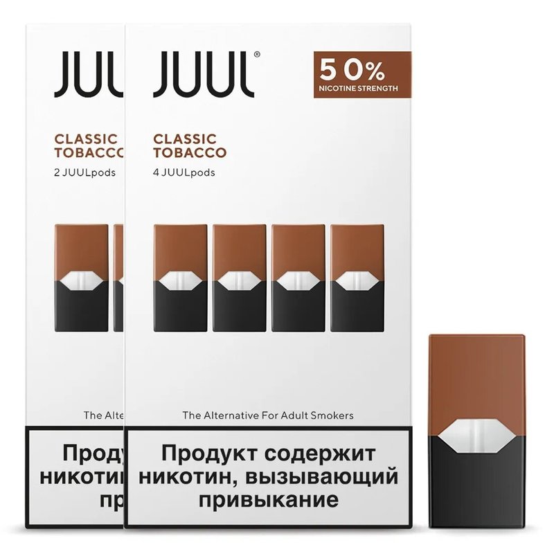 Juul JUUL Pods Classic x4 - 4 картриджа для электронной системы доставки никотина