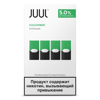 Juul JUUL Pods Cucumber x4 - 4 картриджа для электронной системы доставки никотина