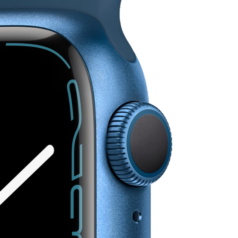 Apple Apple Watch Series 7 GPS,  Цвет корпуса «Синий», Спортивный ремешок цвета «синий омут»