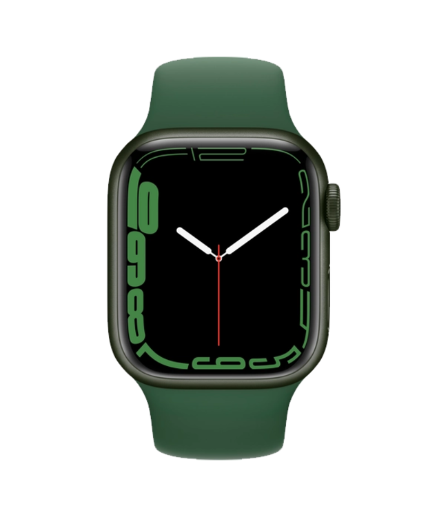 Apple Apple Watch Series 7 GPS,  Цвет корпуса «Зелёный», Спортивный ремешок цвета «зелёный клевер»