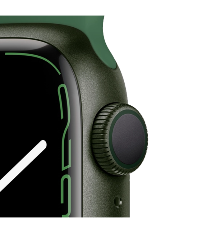 Apple Apple Watch Series 7 GPS,  Цвет корпуса «Зелёный», Спортивный ремешок цвета «зелёный клевер»