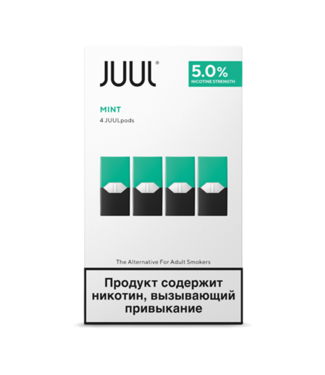 Juul JUUL Pods Mint x4 1.5% - 4 картриджа для электронной системы доставки никотина