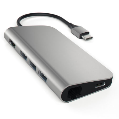 Satechi Type-C Multi-Port Adapter 4K- Переходник для MacBook Серебристый