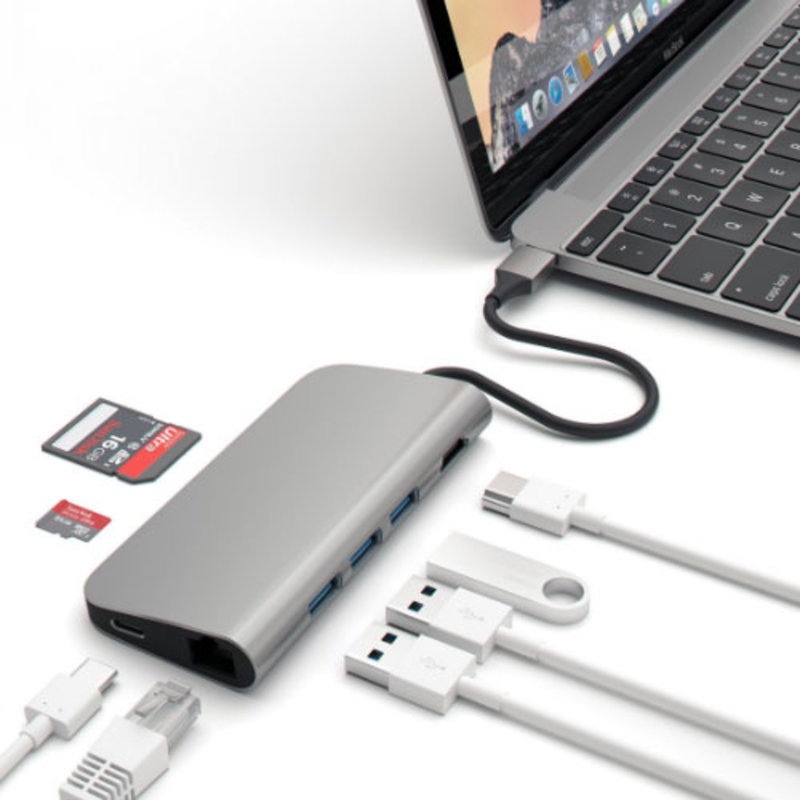 Satechi Satechi Type-C Multi-Port Adapter 4K- Переходник для MacBook Серебристый