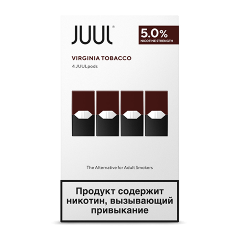 Juul JUUL Pods Virginia x4 5% - 4 картриджа для электронной системы доставки никотина
