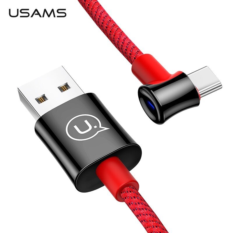 Apple Usams Type-C Right-Angle Smart Power Off Cable 1m  - USB-C/USB кабель