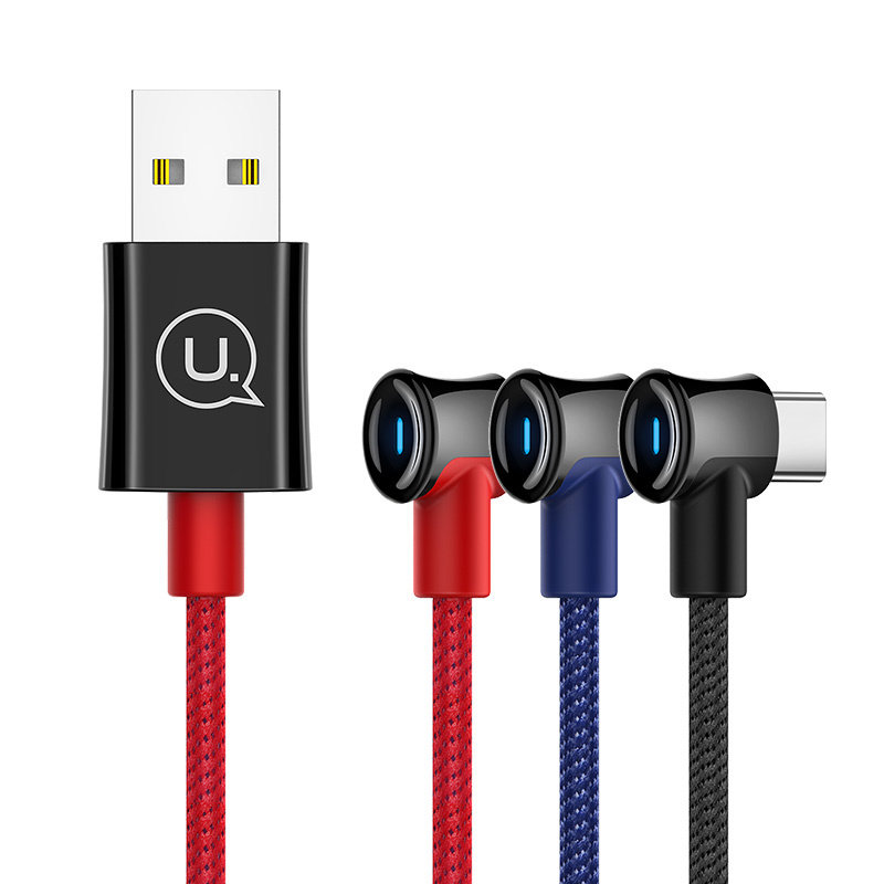 Apple Usams Type-C Right-Angle Smart Power Off Cable 1m  - USB-C/USB кабель