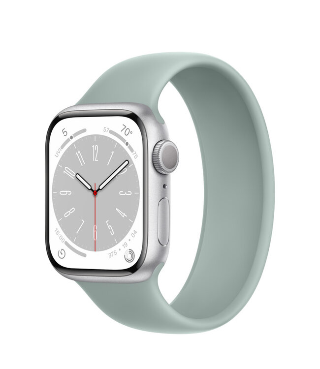 Apple Apple Watch Series 8 GPS, Цвет корпуса Серебристый, Спортивный ремешок