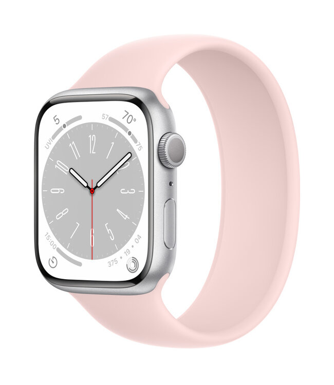 Apple Apple Watch Series 8 GPS, Цвет корпуса Серебристый, Спортивный ремешок