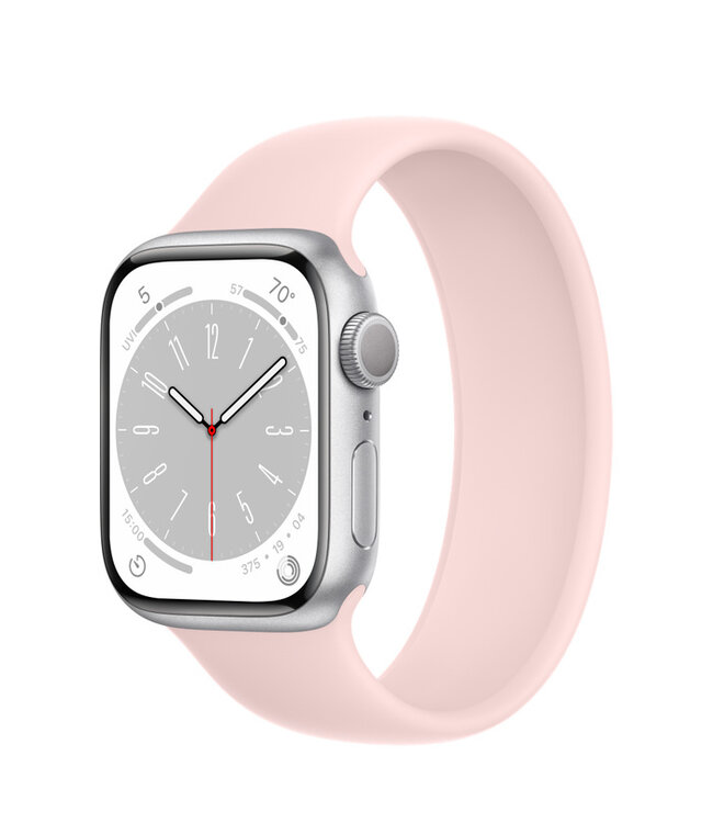 Apple Apple Watch Series 8 GPS, Цвет корпуса Серебристый, Спортивный ремешок