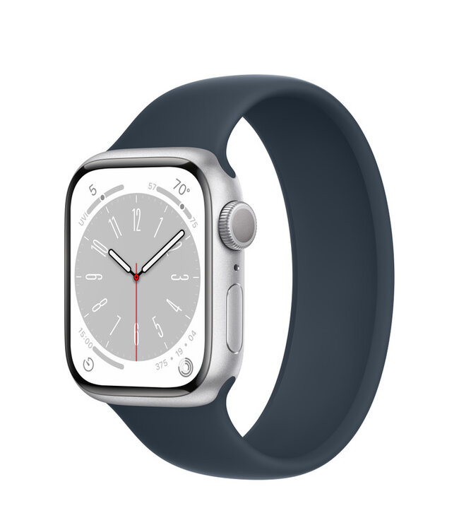 Apple Apple Watch Series 8 GPS, Цвет корпуса Серебристый, Спортивный ремешок