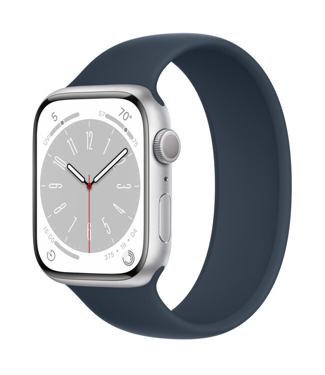 Apple Apple Watch Series 8 GPS, Цвет корпуса Серебристый, Спортивный ремешок