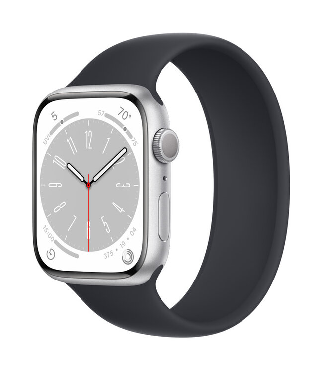 Apple Apple Watch Series 8 GPS, Цвет корпуса Серебристый, Спортивный ремешок