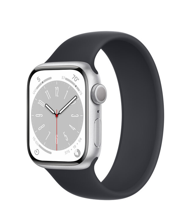 Apple Apple Watch Series 8 GPS, Цвет корпуса Серебристый, Спортивный ремешок