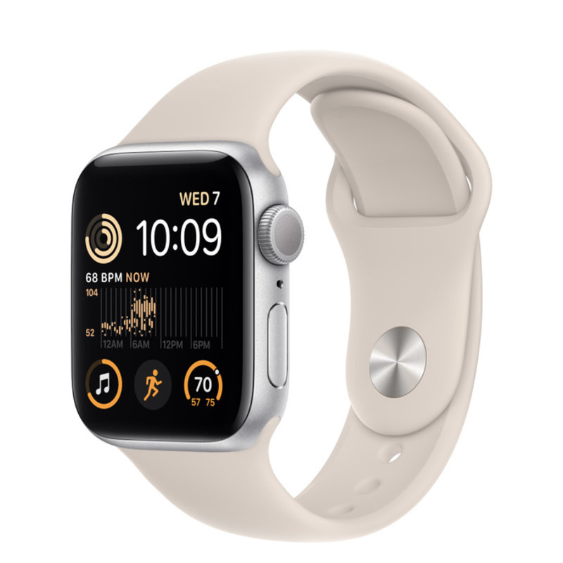 Apple Apple Watch SE, Цвет корпуса Серебряный, Спортивный ремешок