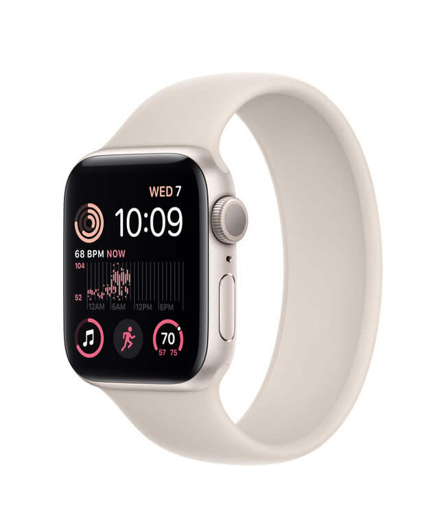 Apple Apple Watch SE, Цвет корпуса «Сияющая звезда», Спортивный ремешок