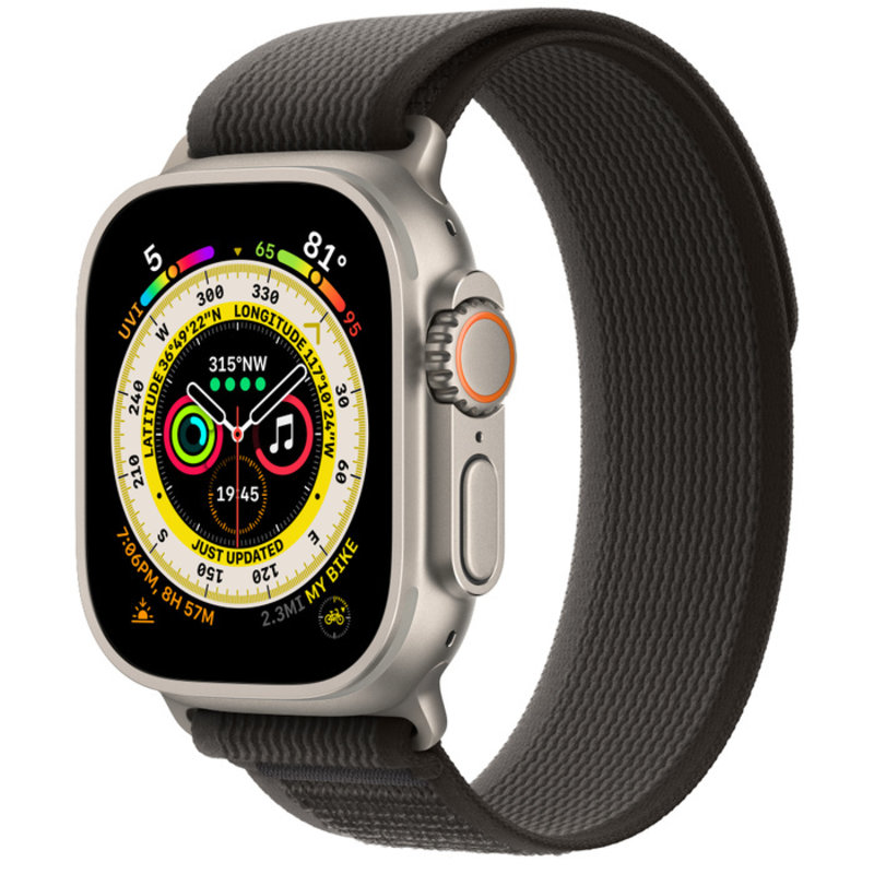 Apple Apple Watch Ultra с черно-серым ремешком