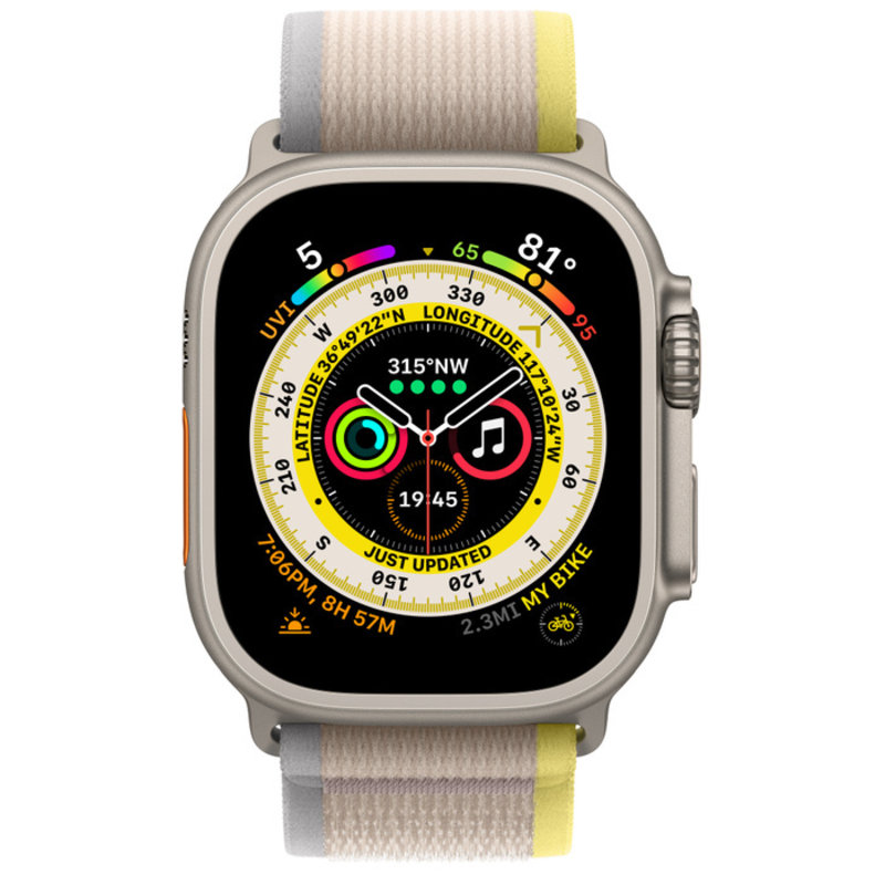 Apple Apple Watch Ultra с желто-бежевым ремешком
