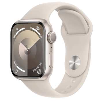 Apple Apple Watch Series 9 GPS, 45мм, Сияющая звезда, Starlight Sport Band, (MR973)