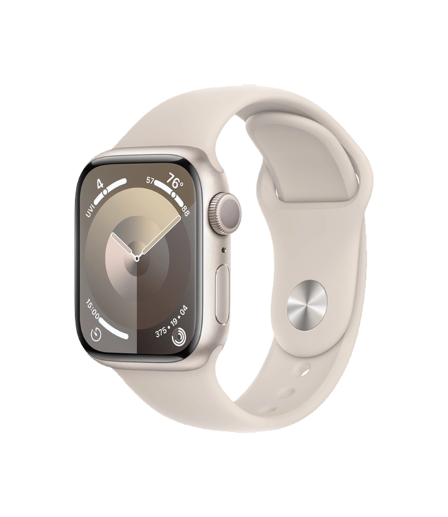 Apple Apple Watch Series 9 GPS, 41мм, Сияющая звезда, Starlight Sport Band, (MR8T3)