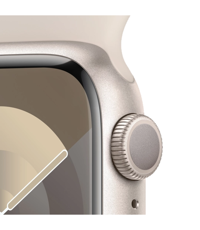 Apple Apple Watch Series 9 GPS, 41мм, Сияющая звезда, Starlight Sport Band, (MR8T3)