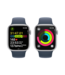 Apple Apple Watch Series 9 GPS, 45мм, Серебристый, Storm Blue Sport Band, (MR9D3)