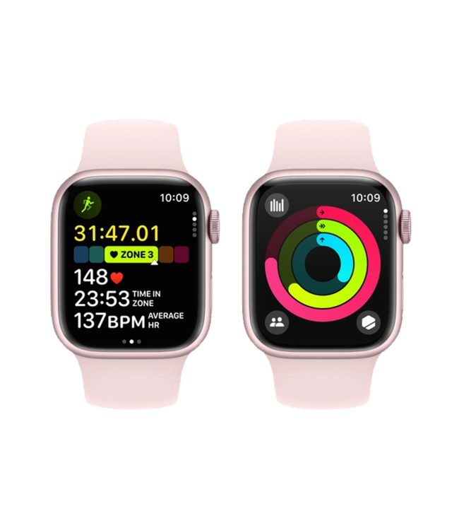 Apple Apple Watch Series 9 GPS, 45мм, Розовый, Light Pink Sport Band, (MR9G3)