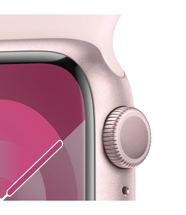 Apple Apple Watch Series 9 GPS, 41мм, Розовый, Light Pink Sport Band, (MR933)