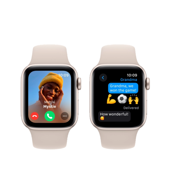 Apple Apple Watch SE GPS Gen.2, 40мм, Сияющая звезда, Starlight Sport Band, (MR9U3)